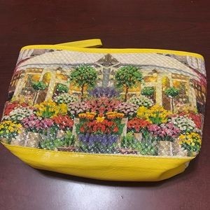 Handmade Nature Color Garden Pattern Pandan Woven Pouch